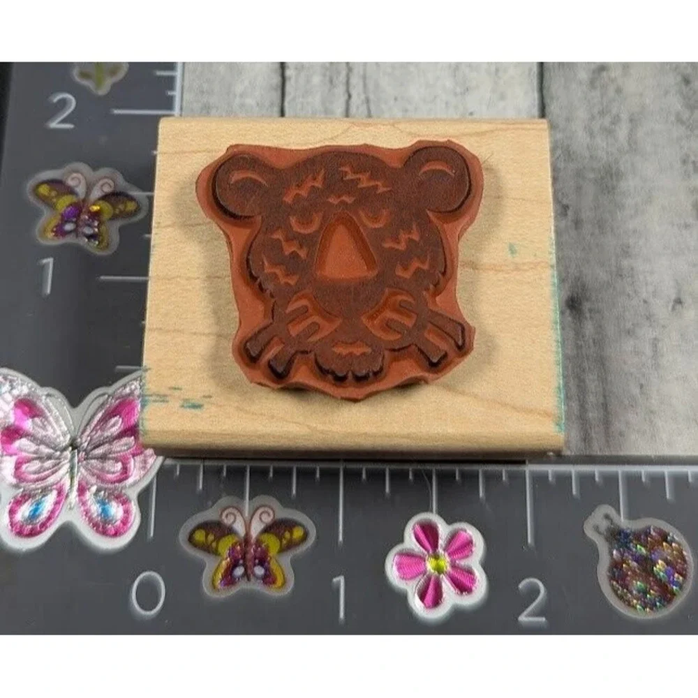 Stampin' Up! Big Cat Jaguar Tiger 1999 Rubber Stamp Wood #E43